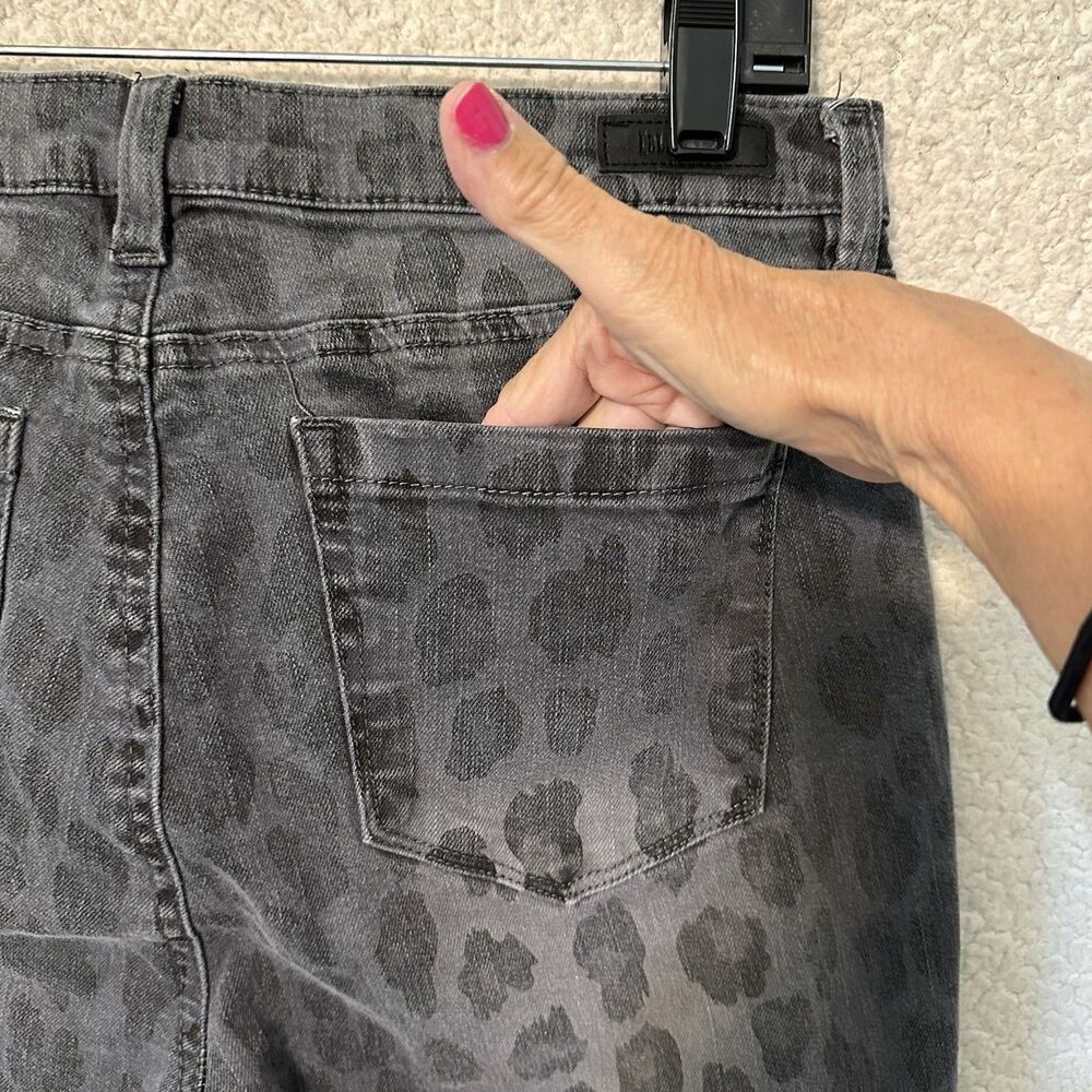 Blank NYC The Bond Ankle Skinny Jeans Womens Size 29 Gray Leopard Print Mid Rise - Picture 12 of 16